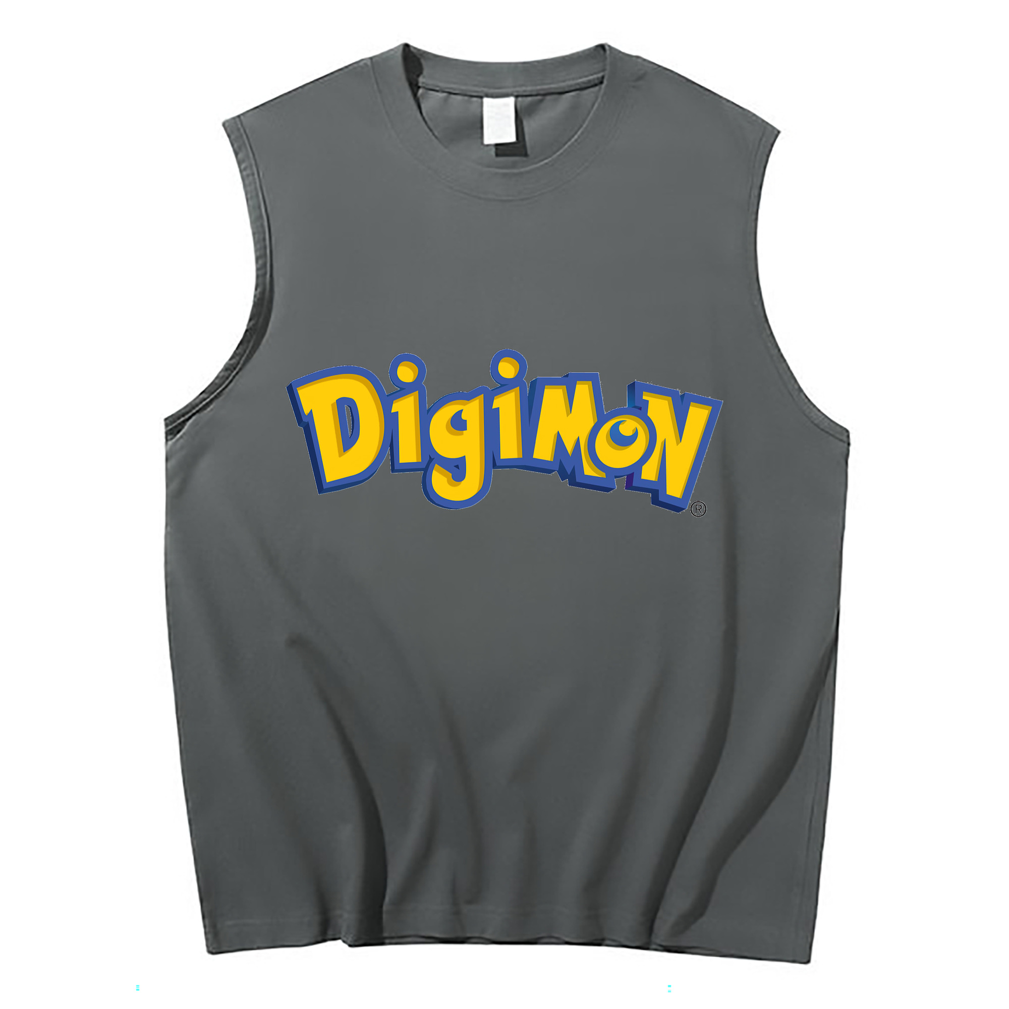 （画像用） Digimon デジタルモンスター/デジモン コットン100％タンクトップ（フロントプリント）